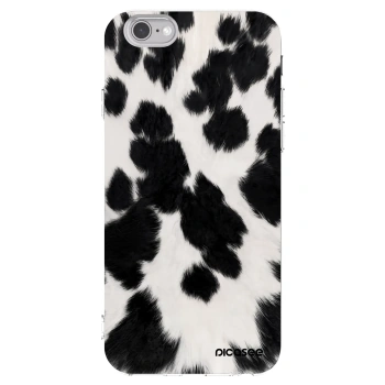 Picasee silikonowe przeźroczyste etui na Apple iPhone 6/6S - Black Moo