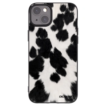 Picasee silikonowe czarne etui na Apple iPhone 15 Plus - Black Moo