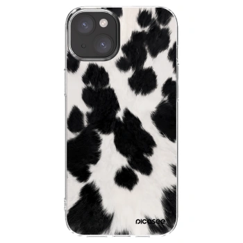 Picasee silikonowe przeźroczyste etui na Apple iPhone 15 Plus - Black Moo