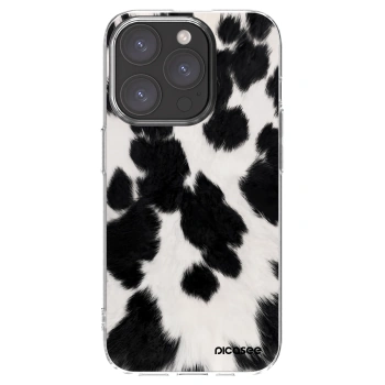 Picasee silikonowe przeźroczyste etui na Apple iPhone 15 Pro - Black Moo