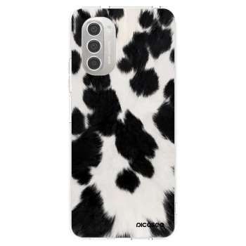Picasee silikonowe przeźroczyste etui na Motorola Moto G51 - Black Moo