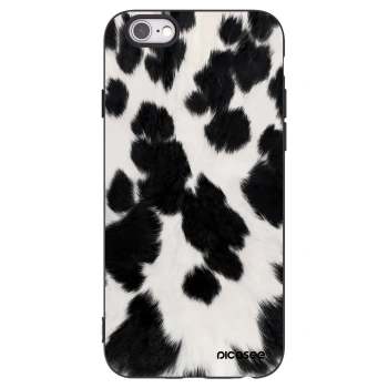 Picasee silikonowe czarne etui na Apple iPhone 6/6S - Black Moo