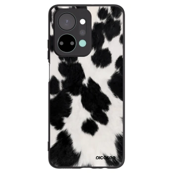 Picasee silikonowe czarne etui na Honor X7a - Black Moo