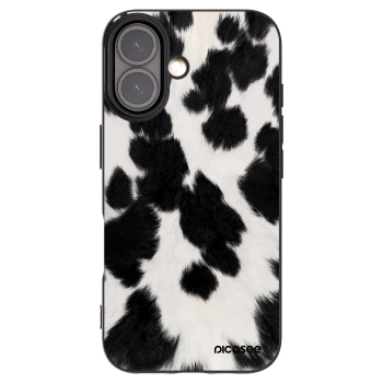 Picasee silikonowe czarne etui na Apple iPhone 16 - Black Moo