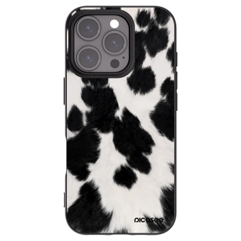 Picasee silikonowe czarne etui na Apple iPhone 16 Pro - Black Moo