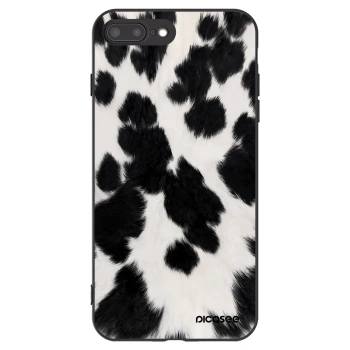 Picasee silikonowe czarne etui na Apple iPhone 8 Plus - Black Moo