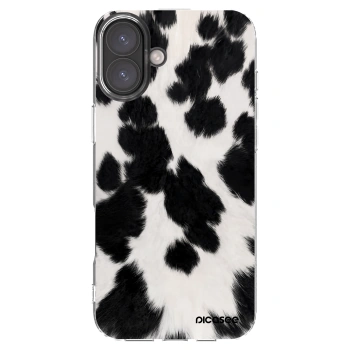 Picasee silikonowe przeźroczyste etui na Apple iPhone 16 Plus - Black Moo