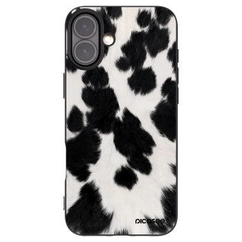 Picasee silikonowe czarne etui na Apple iPhone 16 Plus - Black Moo