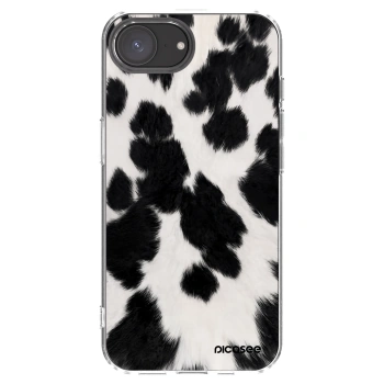 Picasee silikonowe przeźroczyste etui na Apple iPhone 16e - Black Moo