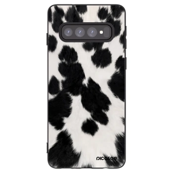Picasee silikonowe czarne etui na Samsung Galaxy S10 G973 - Black Moo