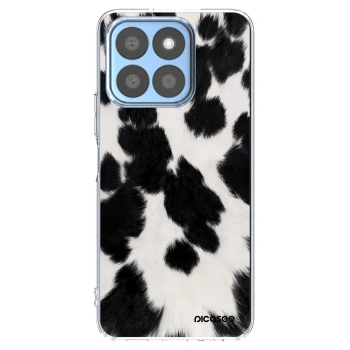 Picasee silikonowe przeźroczyste etui na Honor X8c - Black Moo