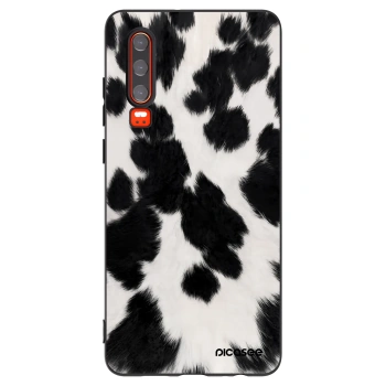 Picasee silikonowe czarne etui na Huawei P30 - Black Moo