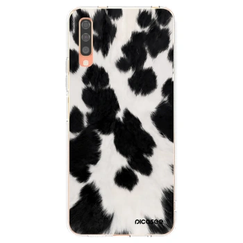 Picasee silikonowe przeźroczyste etui na Samsung Galaxy A70 A705F - Black Moo