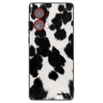 Picasee silikonowe czarne etui na Motorola Edge 50 Fusion - Black Moo