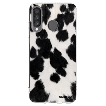 Picasee silikonowe przeźroczyste etui na Huawei P30 Lite - Black Moo