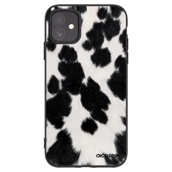 Picasee silikonowe czarne etui na Apple iPhone 11 - Black Moo