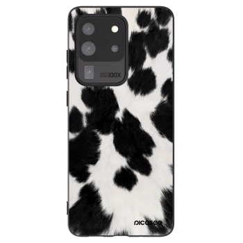 Picasee silikonowe czarne etui na Samsung Galaxy S20 Ultra 5G G988F - Black Moo