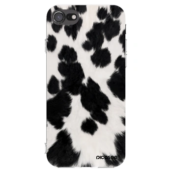 Picasee silikonowe przeźroczyste etui na Apple iPhone SE 2020 - Black Moo
