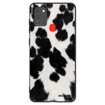 Picasee silikonowe czarne etui na Samsung Galaxy A21s - Black Moo