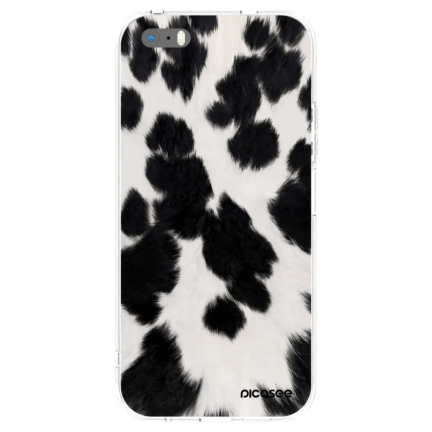 Picasee silikonowe przeźroczyste etui na Apple iPhone 5/5S/SE - Black Moo