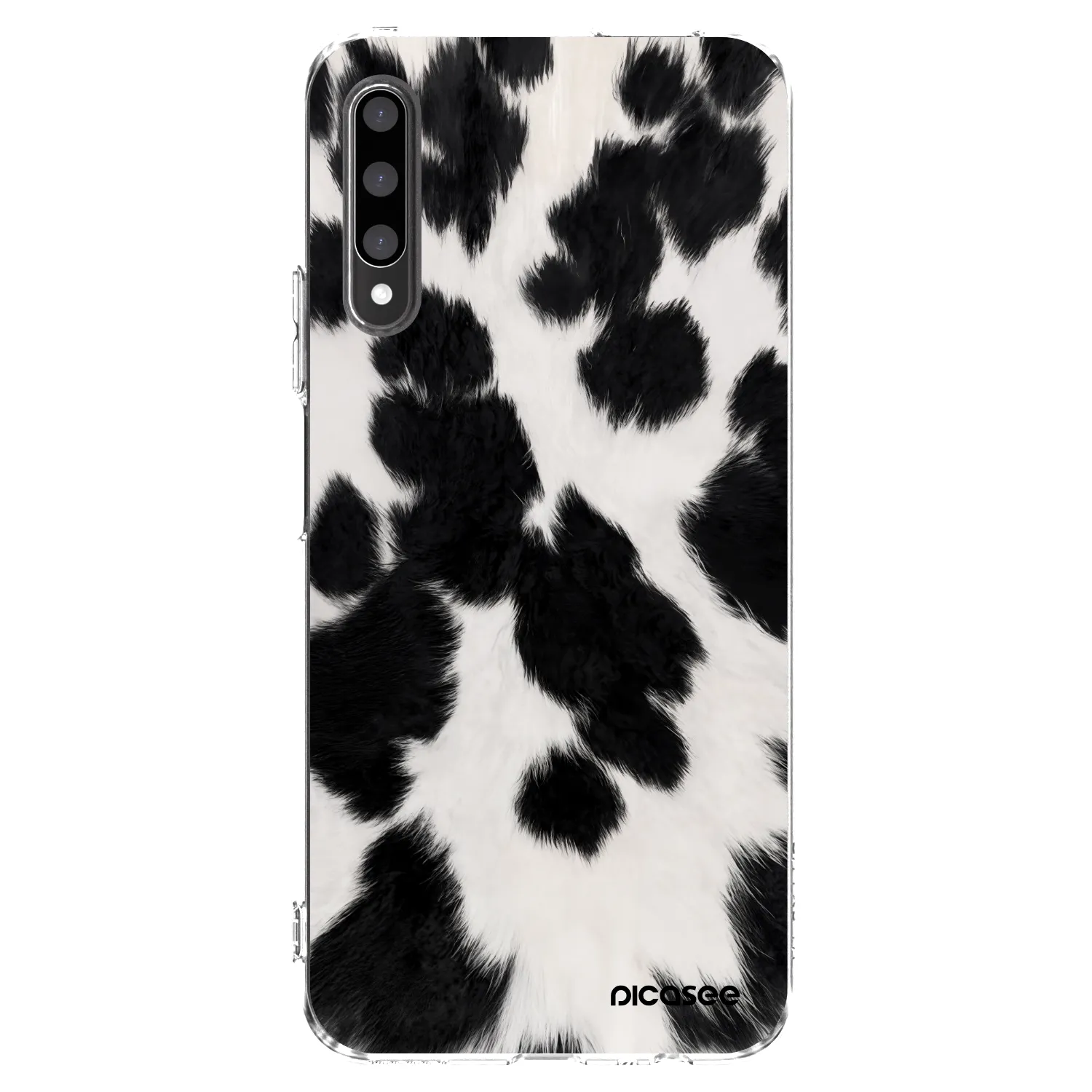 Picasee silikonowe przeźroczyste etui na Honor 9X Pro - Black Moo