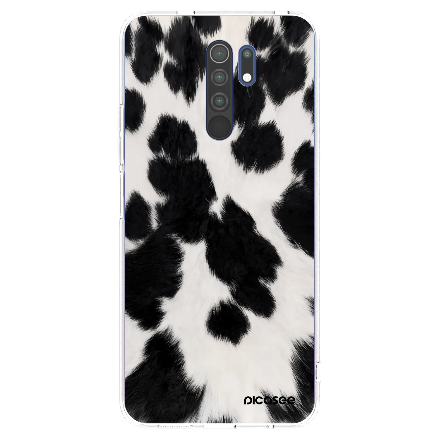 Picasee silikonowe przeźroczyste etui na Xiaomi Redmi 9 - Black Moo