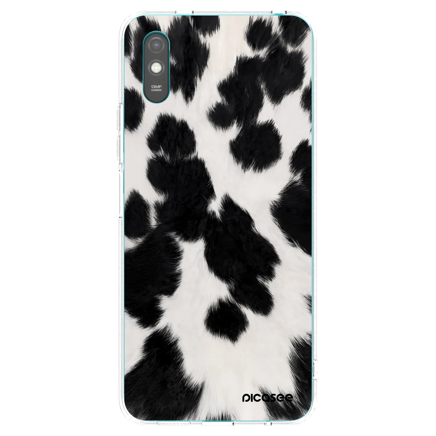Picasee silikonowe przeźroczyste etui na Xiaomi Redmi 9A - Black Moo