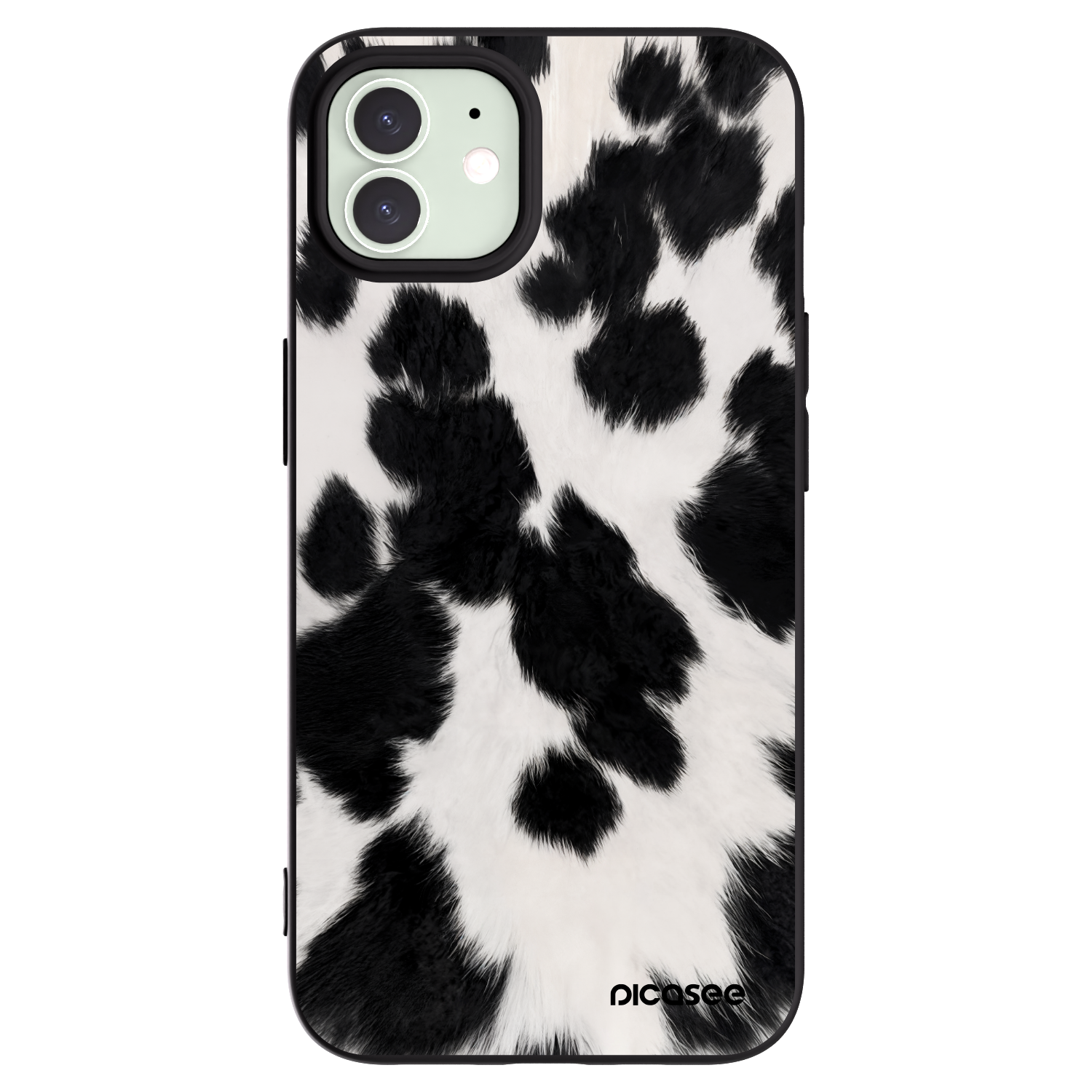 Picasee silikonowe czarne etui na Apple iPhone 12 Pro - Black Moo