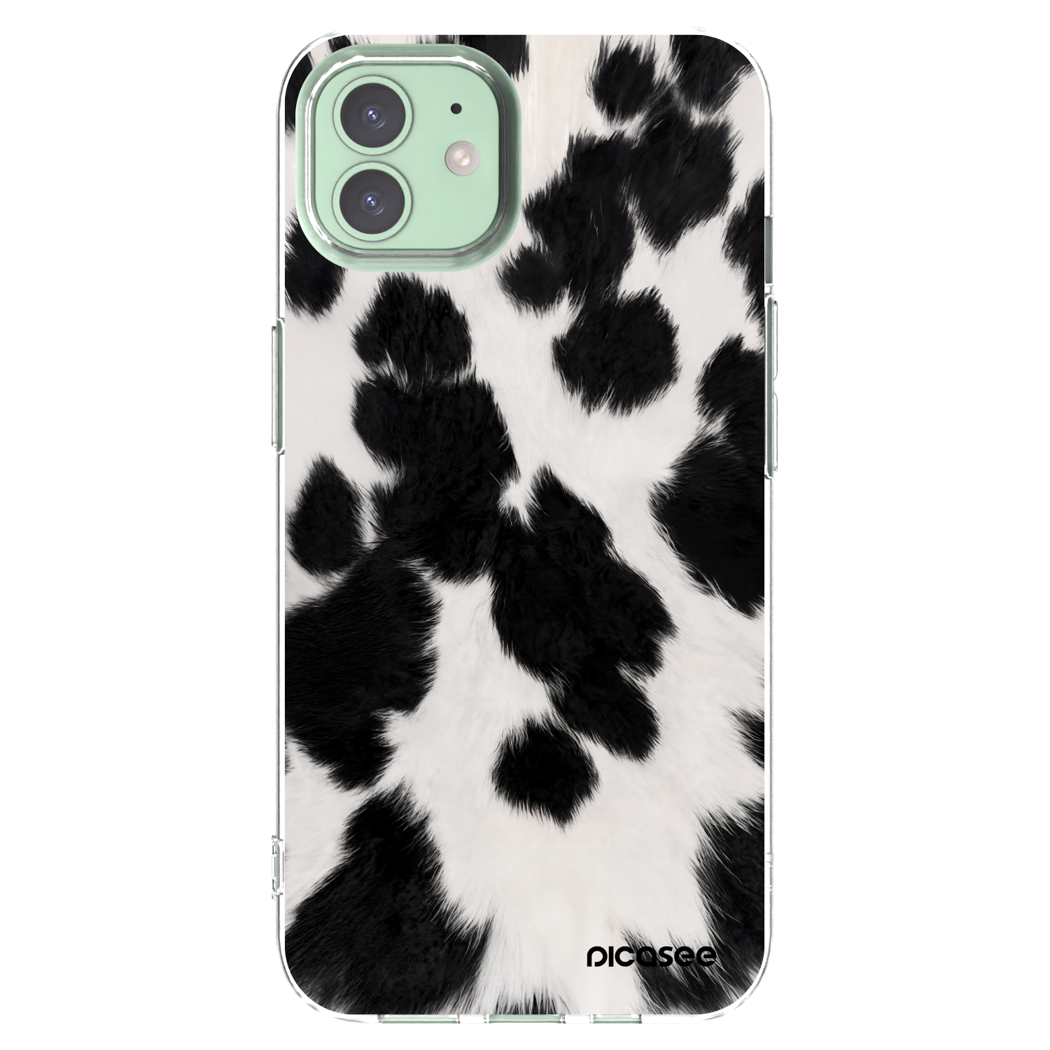 Picasee silikonowe przeźroczyste etui na Apple iPhone 12 Pro - Black Moo