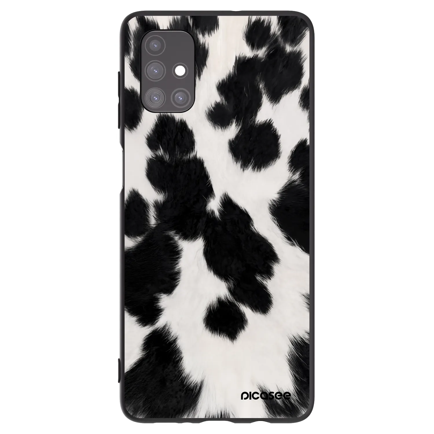 Picasee silikonowe czarne etui na Samsung Galaxy M51 M515F - Black Moo