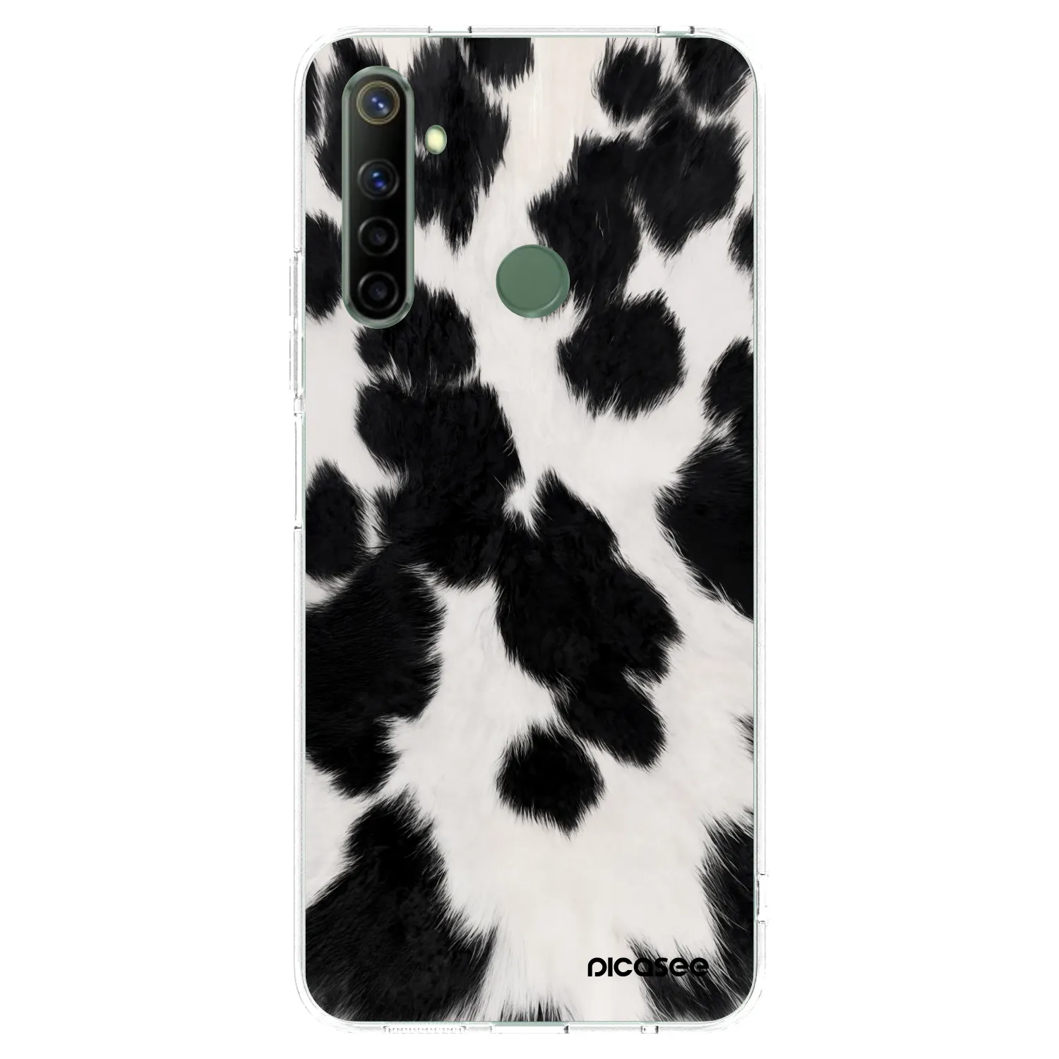 Picasee silikonowe przeźroczyste etui na Realme 6i - Black Moo