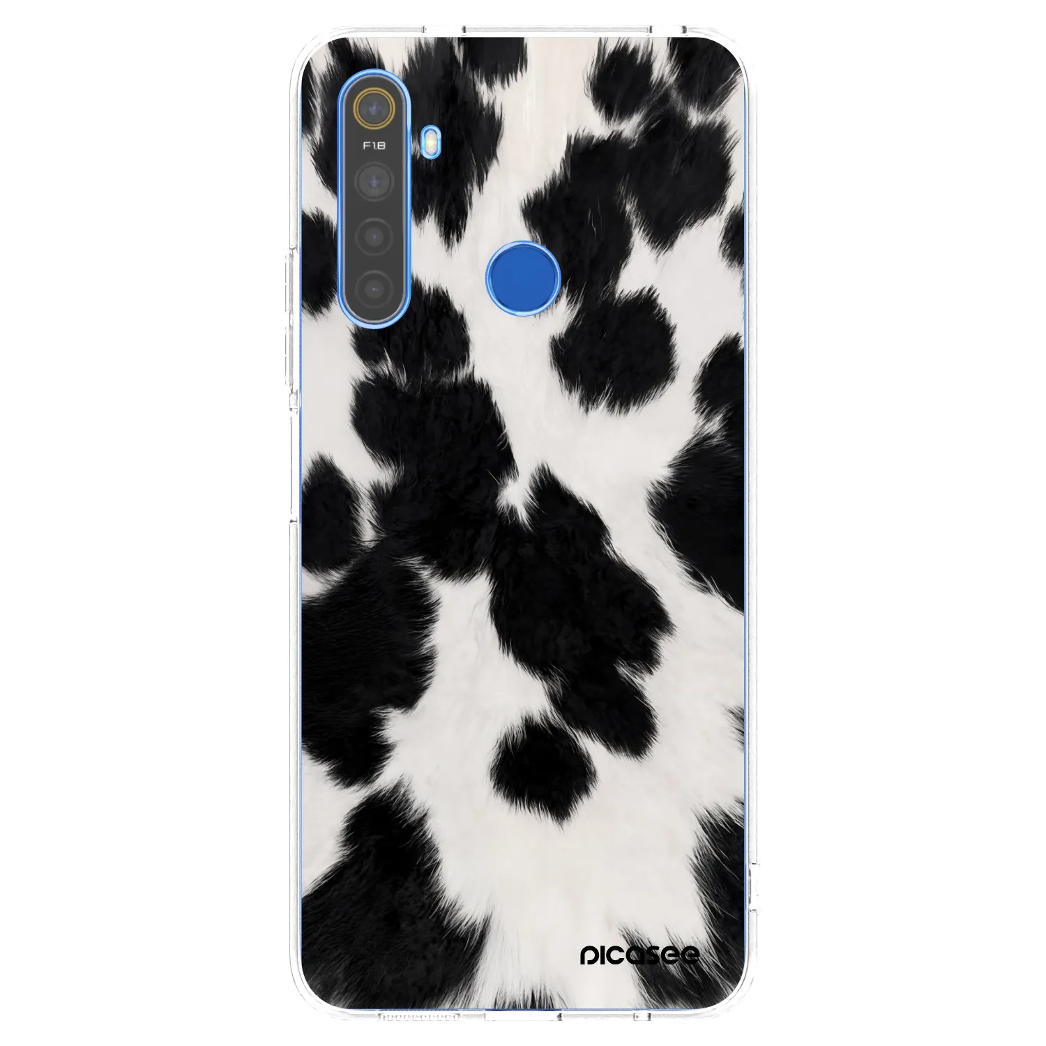 Picasee silikonowe przeźroczyste etui na Realme 5 - Black Moo