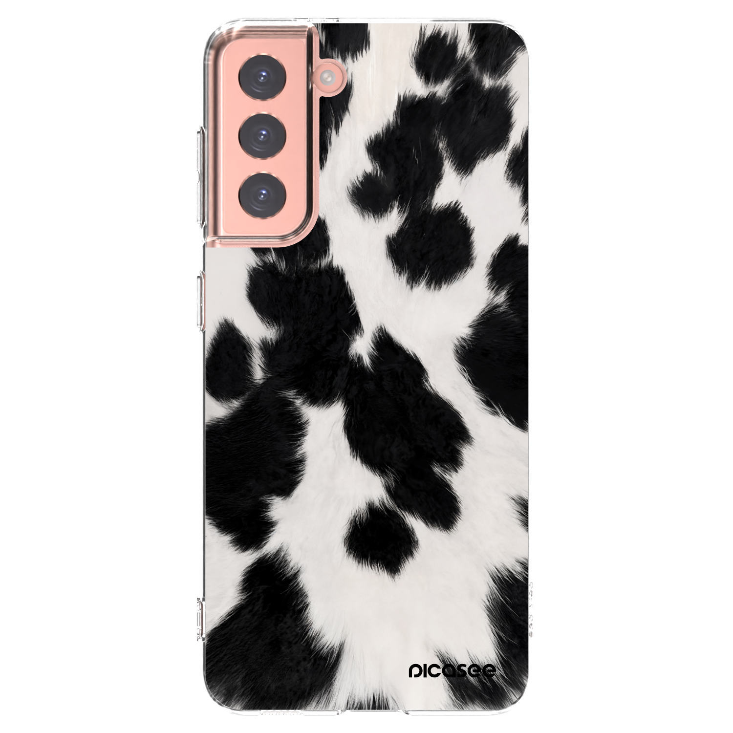 Picasee silikonowe przeźroczyste etui na Samsung Galaxy S21 5G G991B - Black Moo
