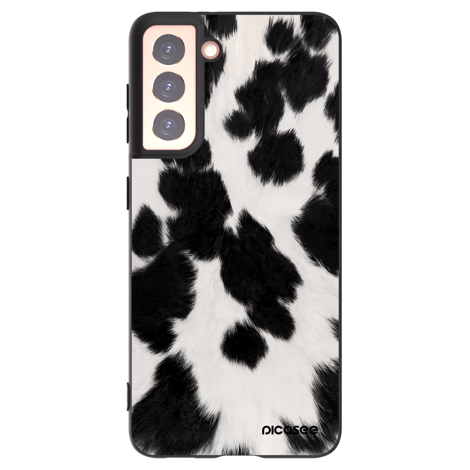 Picasee silikonowe czarne etui na Samsung Galaxy S21 5G G991B - Black Moo