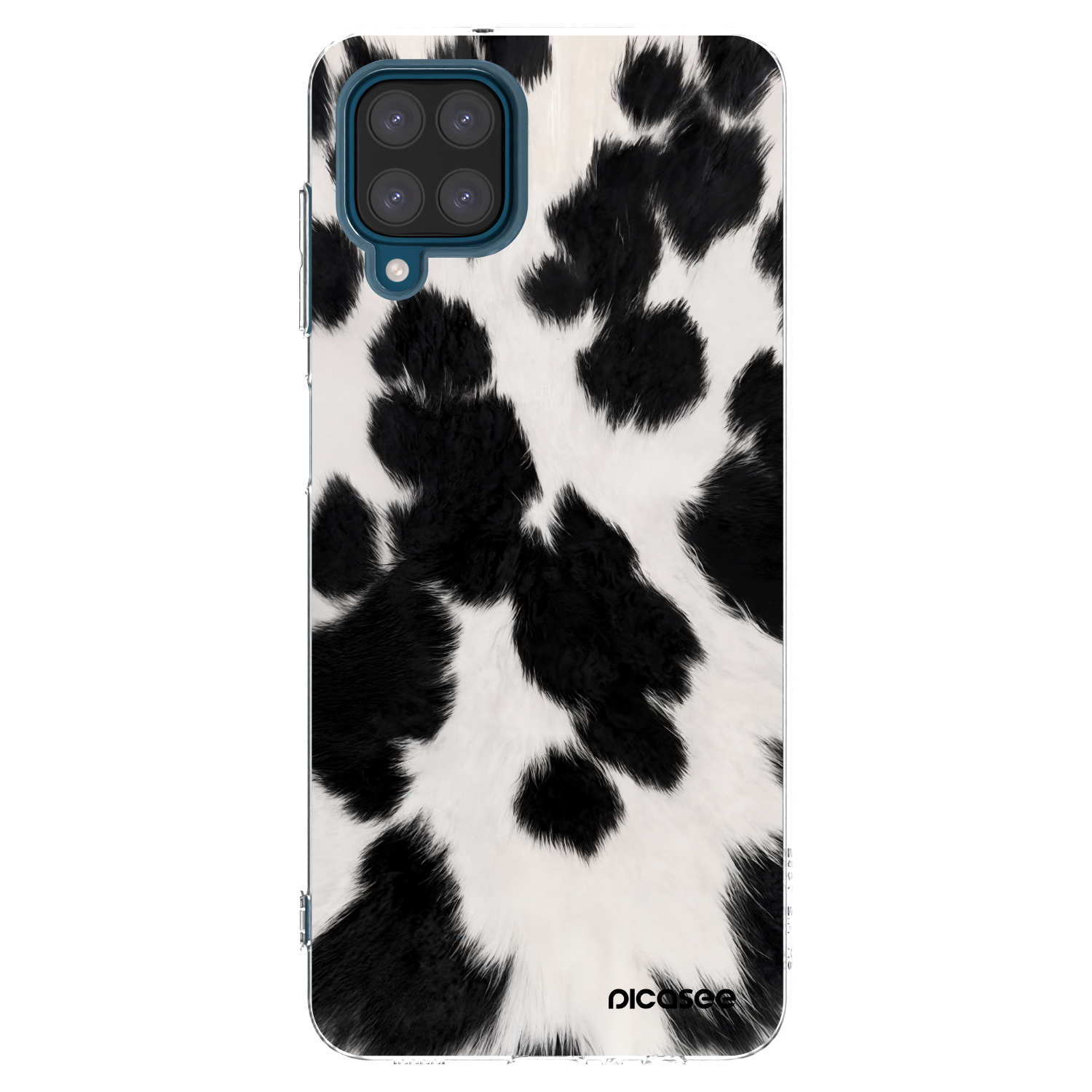 Picasee silikonowe przeźroczyste etui na Samsung Galaxy A12 A125F - Black Moo