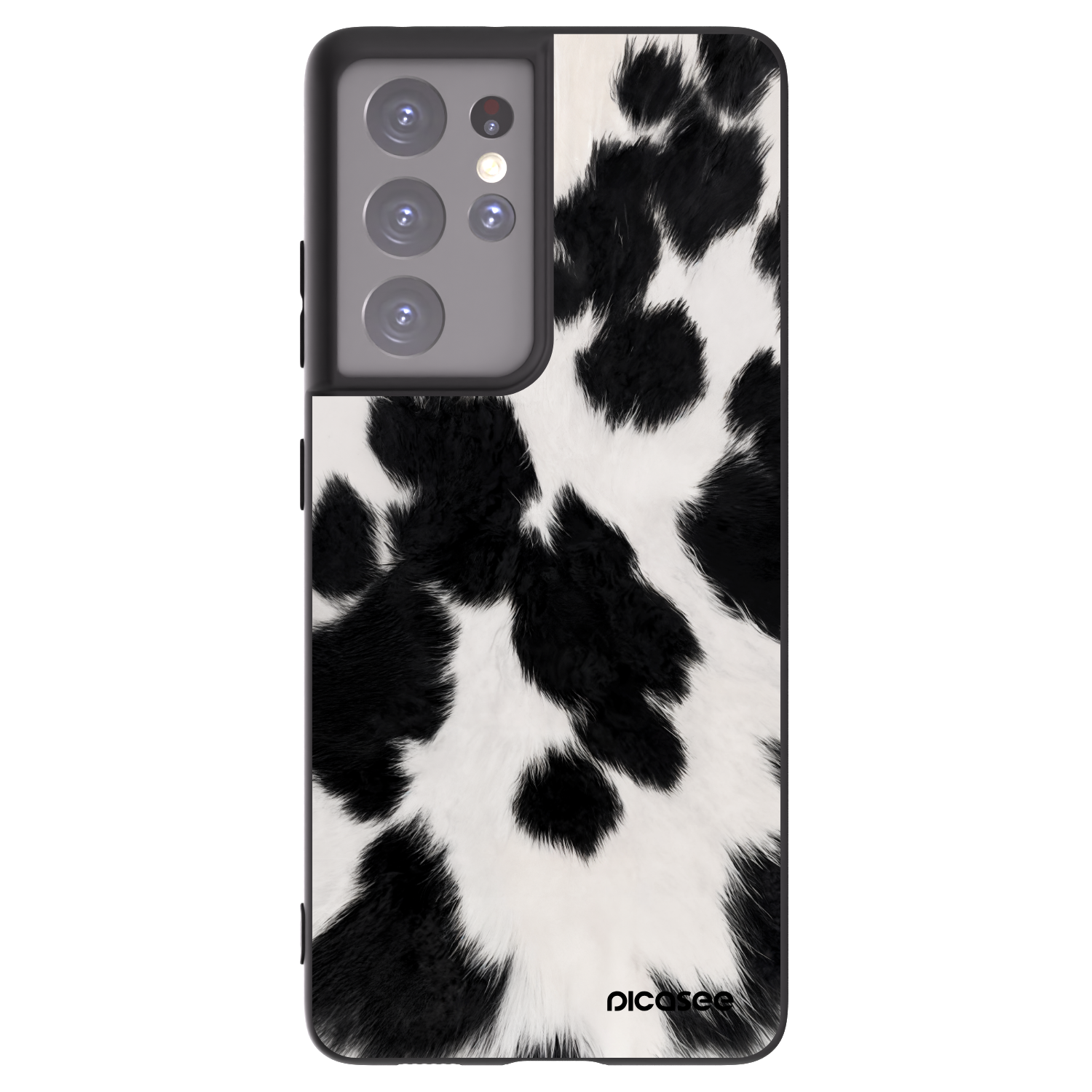 Picasee silikonowe czarne etui na Samsung Galaxy S21 Ultra 5G G998B - Black Moo