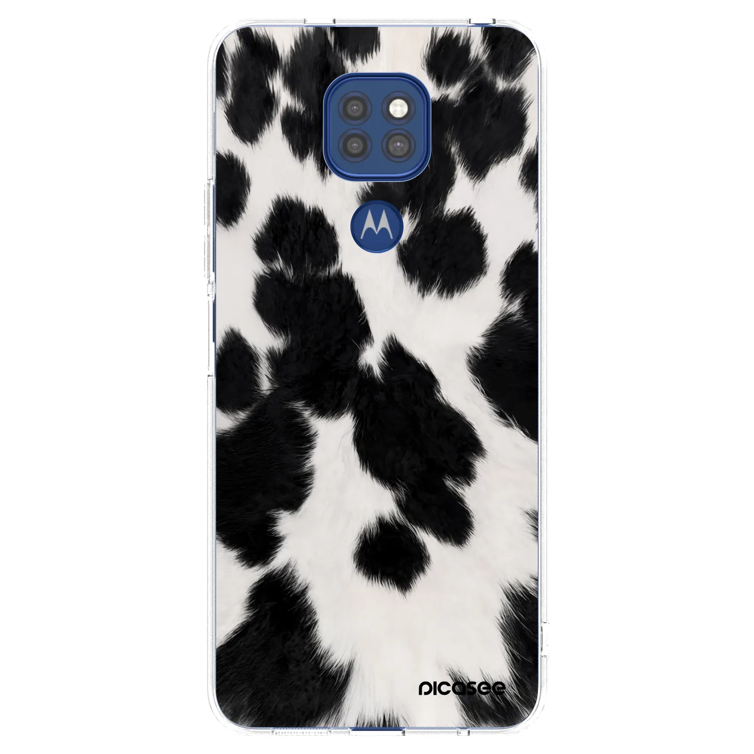 Picasee silikonowe przeźroczyste etui na Motorola Moto G9 Play - Black Moo