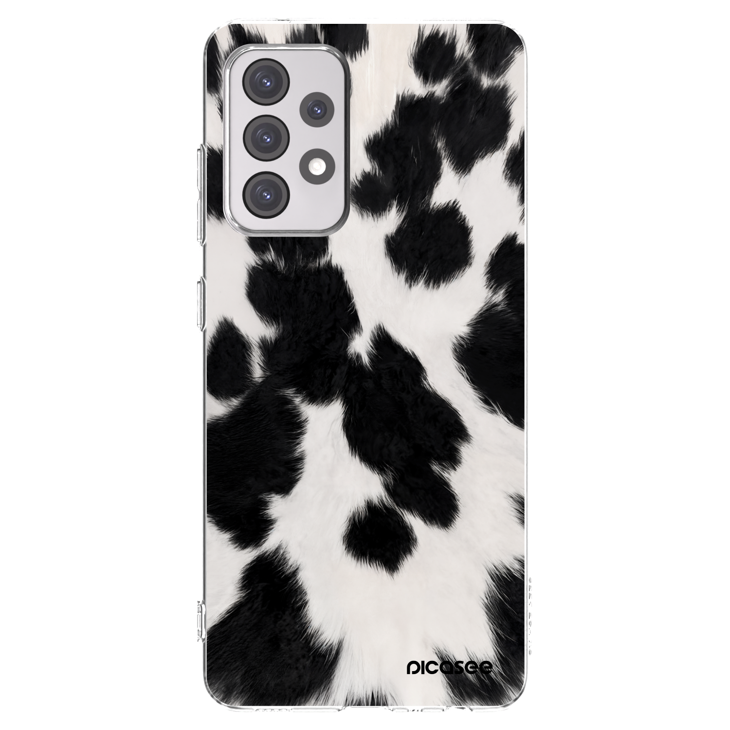 Picasee silikonowe przeźroczyste etui na Samsung Galaxy A52 5G A525F - Black Moo