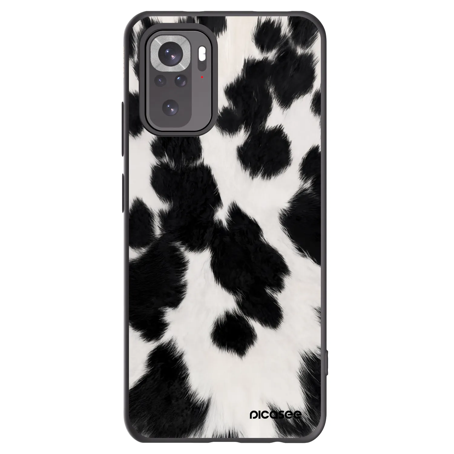Picasee silikonowe czarne etui na Xiaomi Redmi Note 10S - Black Moo