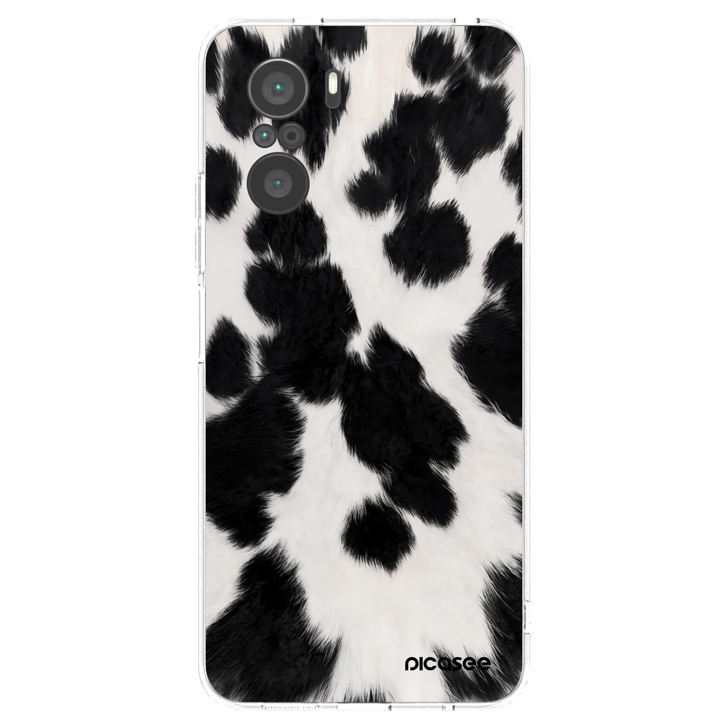 Picasee silikonowe przeźroczyste etui na Xiaomi Poco F3 - Black Moo