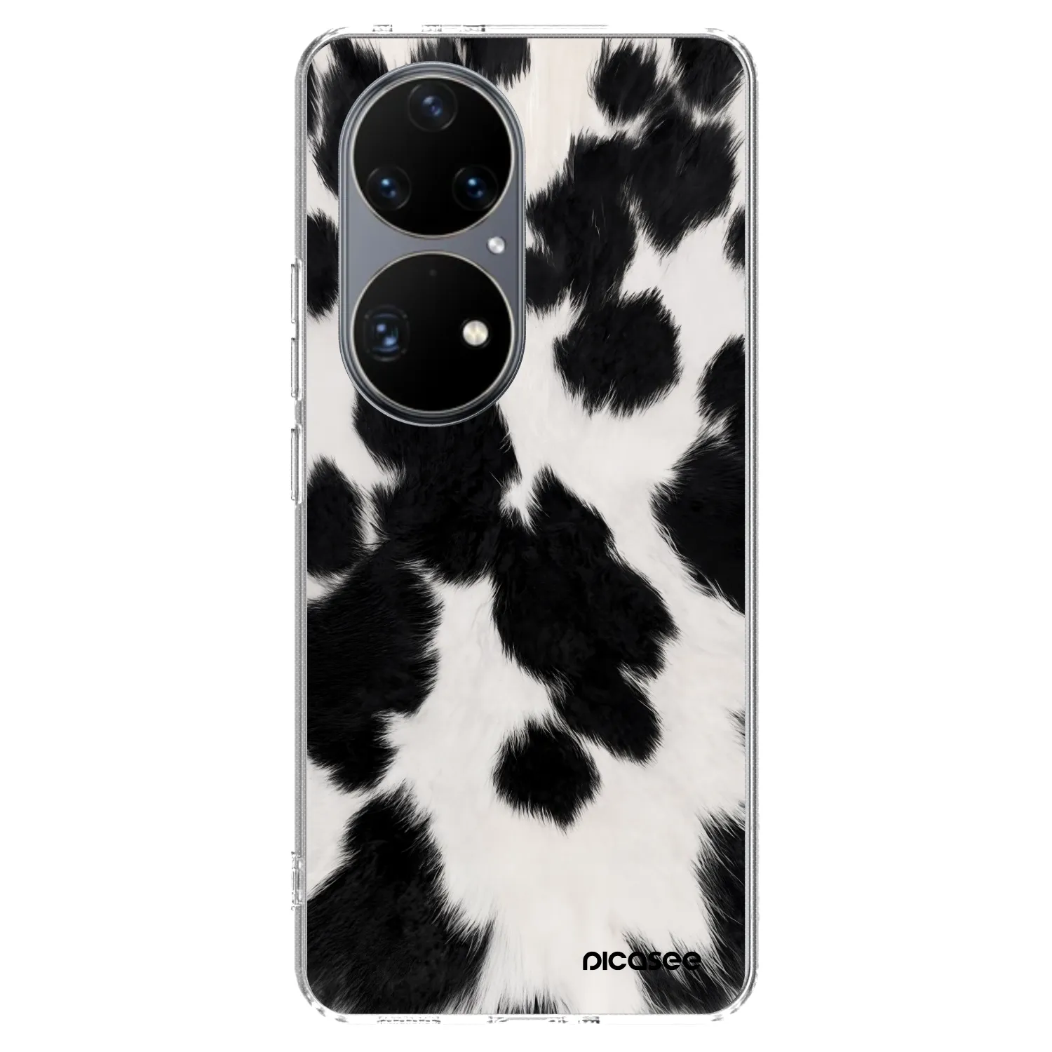 Picasee silikonowe przeźroczyste etui na Huawei P50 - Black Moo