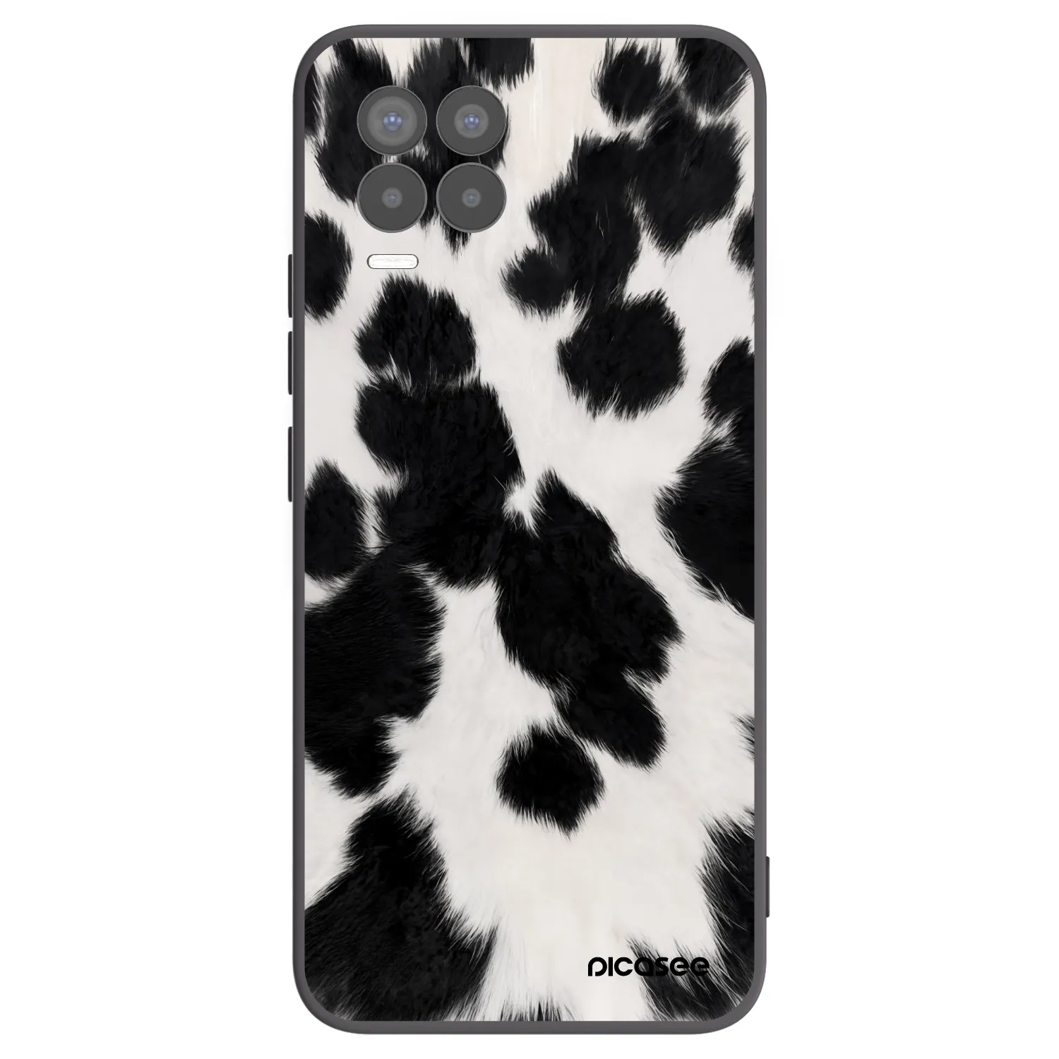 Picasee silikonowe czarne etui na Realme 8 4G - Black Moo