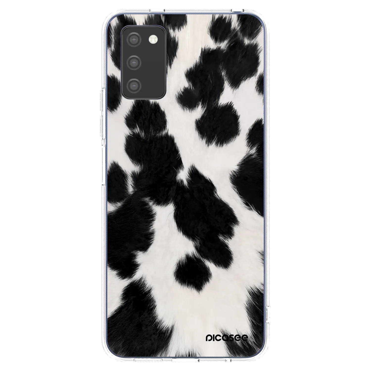 Picasee silikonowe przeźroczyste etui na Samsung Galaxy A02s A025G - Black Moo
