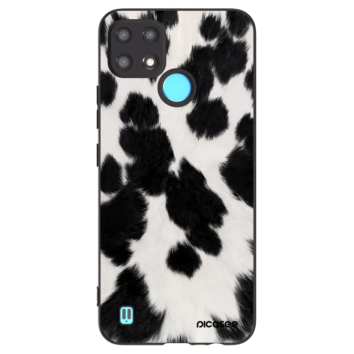 Picasee silikonowe czarne etui na Realme C21 - Black Moo