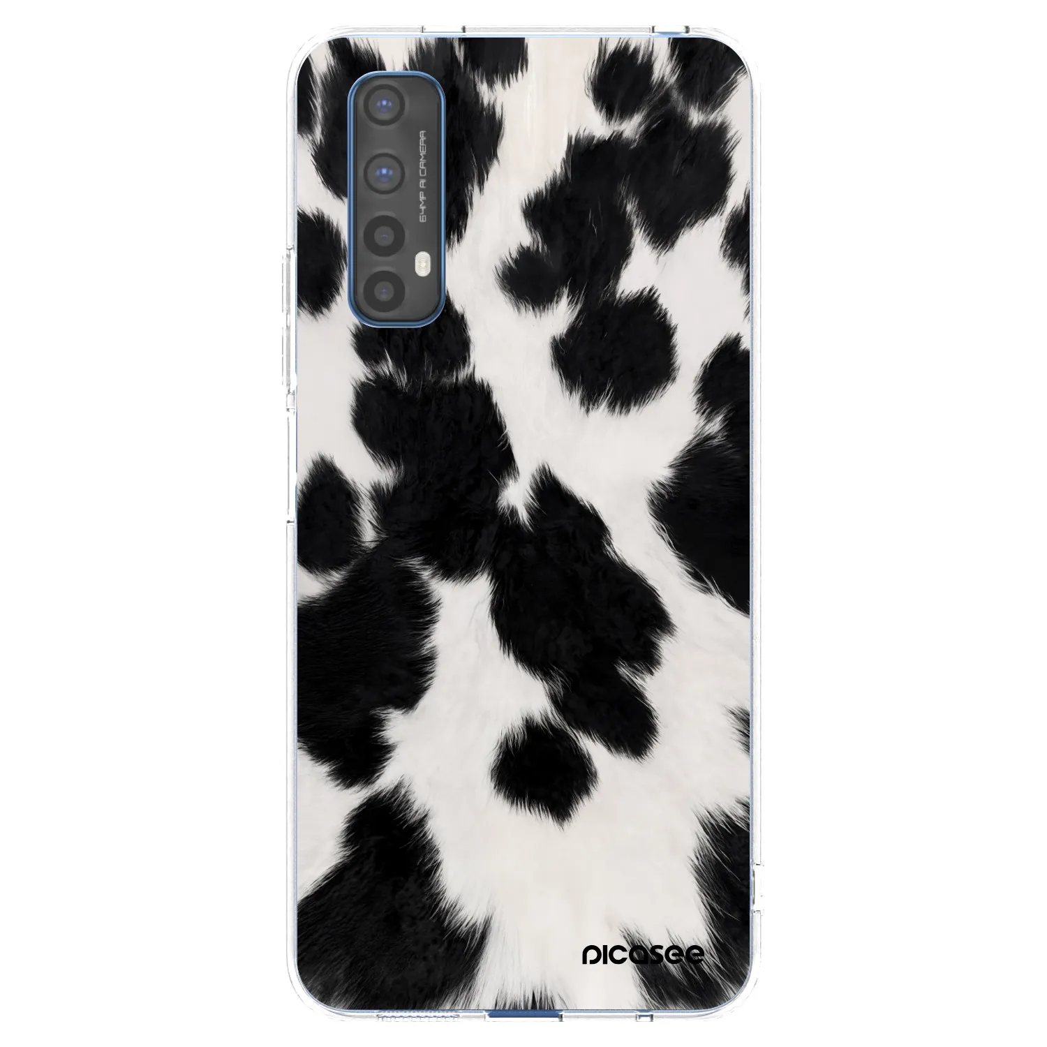 Picasee silikonowe przeźroczyste etui na Realme 7 - Black Moo