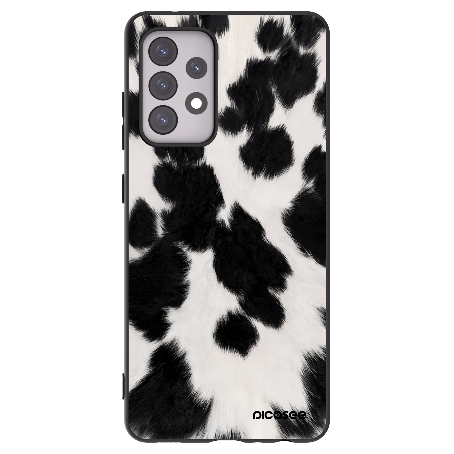 Picasee silikonowe czarne etui na Samsung Galaxy A52s 5G A528B - Black Moo