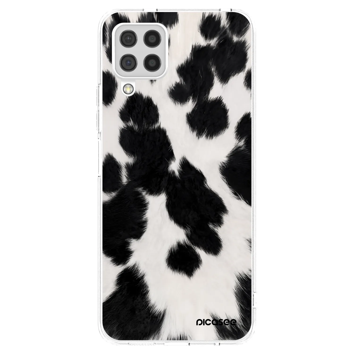 Picasee silikonowe przeźroczyste etui na Samsung Galaxy A22 A225F 4G - Black Moo