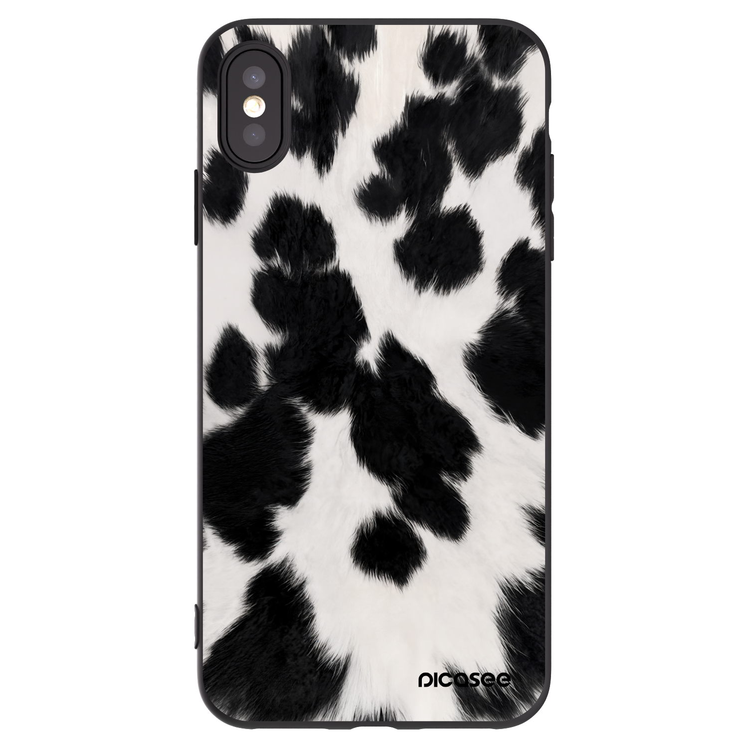 Picasee silikonowe czarne etui na Apple iPhone XS Max - Black Moo