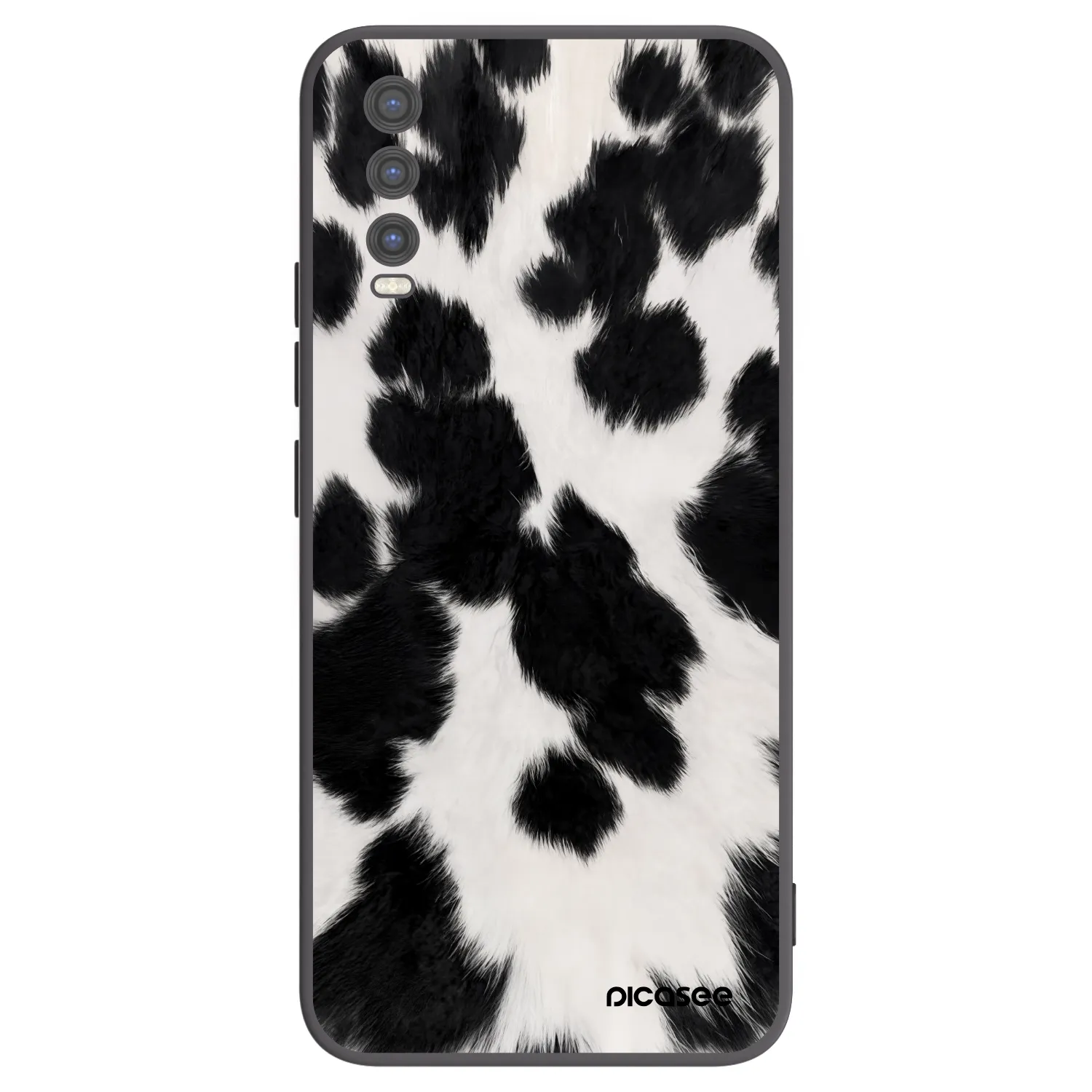 Picasee silikonowe czarne etui na Vivo Y20s - Black Moo