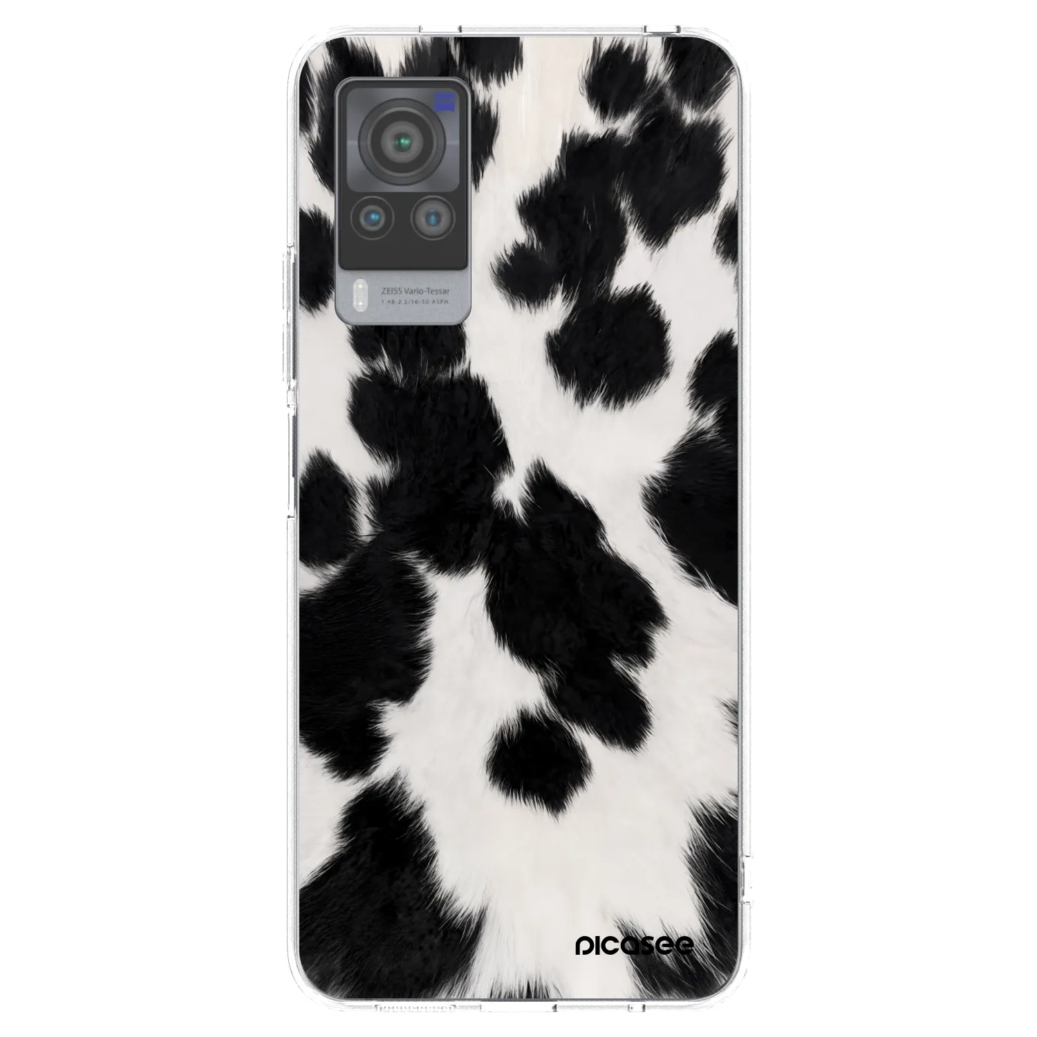Picasee silikonowe przeźroczyste etui na Vivo X60 Pro 5G - Black Moo